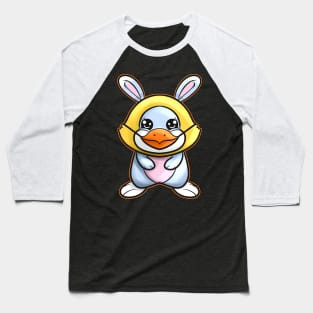 Easter Bunny Wearing A Chick Costume. Happy Easter Baseball T-Shirt